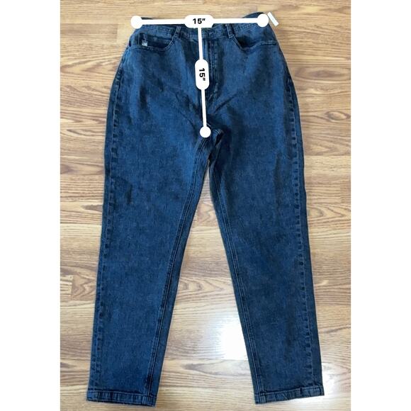 House of CB Bria High Rise Straight Leg Jeans Faded Black Stretch large - Picture 5 of 10